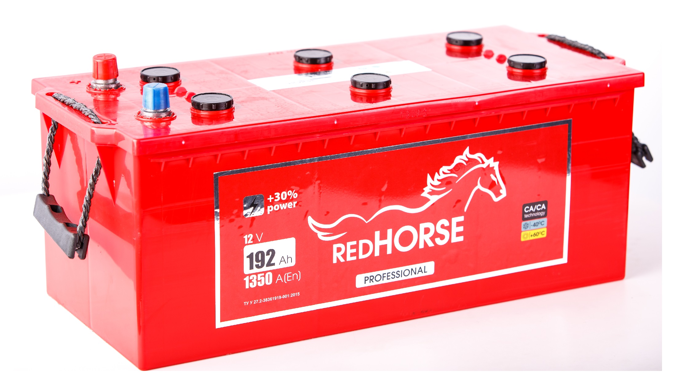 Акумулятор вантажний Red Horse professional 6СТ-192(3), 12B, 192Ah, 1350A, плюс ліворуч (L+) кальцієвий (Ca/Ca), 513X223X218 мм (RHPROF192T3)